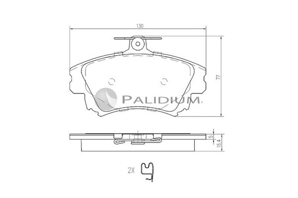 P1-1078 ASHUKI by Palidium Комплект тормозных колодок, дисковый тормоз (фото 1)