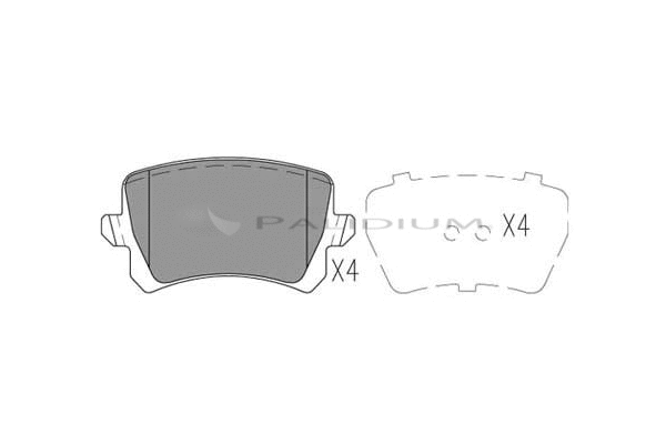 P1-1087 ASHUKI by Palidium Комплект тормозных колодок, дисковый тормоз (фото 1)