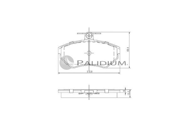 P1-1091 ASHUKI by Palidium Комплект тормозных колодок, дисковый тормоз (фото 1)