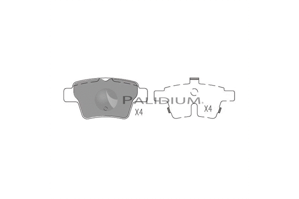 P1-1096 ASHUKI by Palidium Комплект тормозных колодок, дисковый тормоз (фото 1)