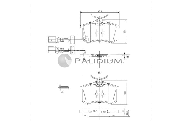 P1-1101 ASHUKI by Palidium Комплект тормозных колодок, дисковый тормоз (фото 1)
