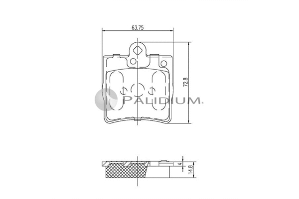 P1-1123 ASHUKI by Palidium Комплект тормозных колодок, дисковый тормоз (фото 1)