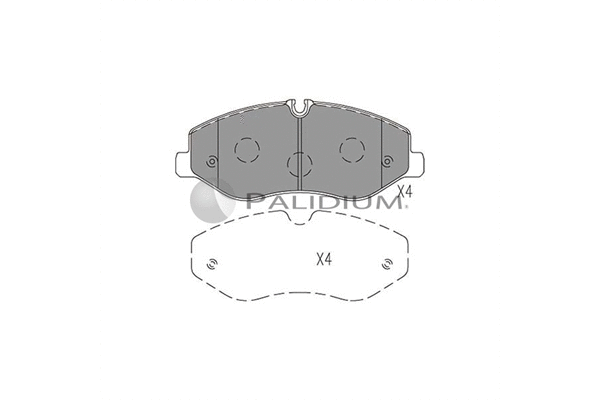 P1-1128 ASHUKI by Palidium Комплект тормозных колодок, дисковый тормоз (фото 1)