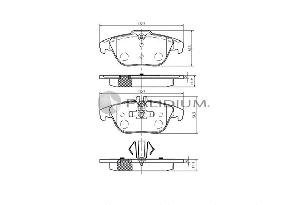 P1-1144 ASHUKI by Palidium Комплект тормозных колодок, дисковый тормоз (фото 1)