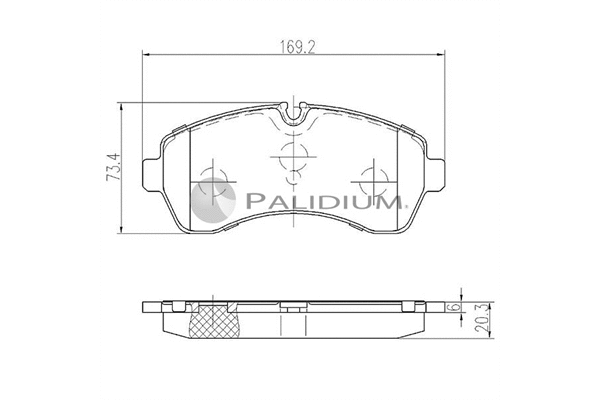 P1-1146 ASHUKI by Palidium Комплект тормозных колодок, дисковый тормоз (фото 1)