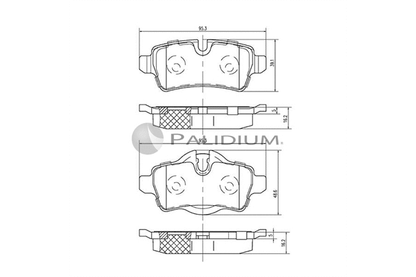 P1-1147 ASHUKI by Palidium Комплект тормозных колодок, дисковый тормоз (фото 1)