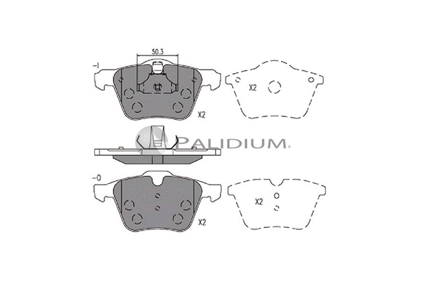 P1-1148 ASHUKI by Palidium Комплект тормозных колодок, дисковый тормоз (фото 1)