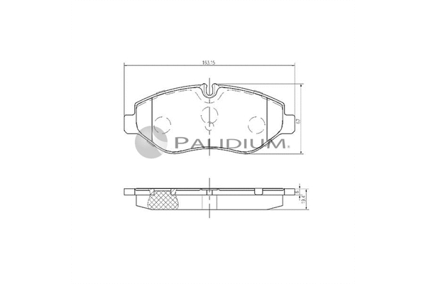 P1-1152 ASHUKI by Palidium Комплект тормозных колодок, дисковый тормоз (фото 1)