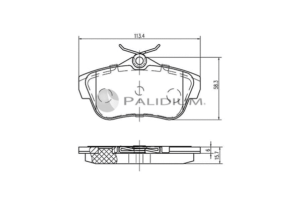 P1-1178 ASHUKI by Palidium Комплект тормозных колодок, дисковый тормоз (фото 1)