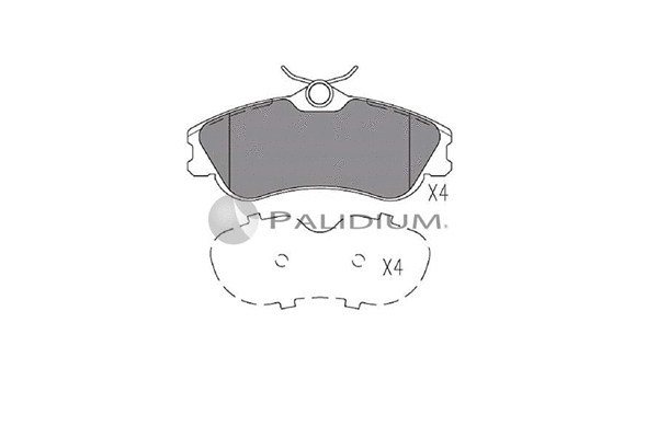 P1-1201 ASHUKI by Palidium Комплект тормозных колодок, дисковый тормоз (фото 1)