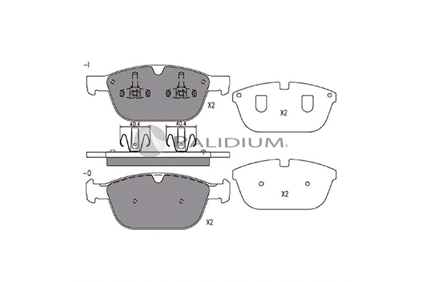 P1-1246 ASHUKI by Palidium Комплект тормозных колодок, дисковый тормоз (фото 1)