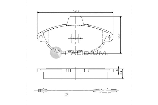 P1-1269 ASHUKI by Palidium Комплект тормозных колодок, дисковый тормоз (фото 1)