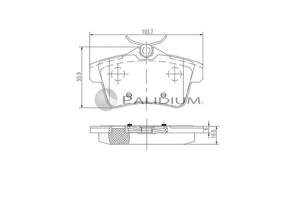 P1-1343 ASHUKI by Palidium Комплект тормозных колодок, дисковый тормоз (фото 1)
