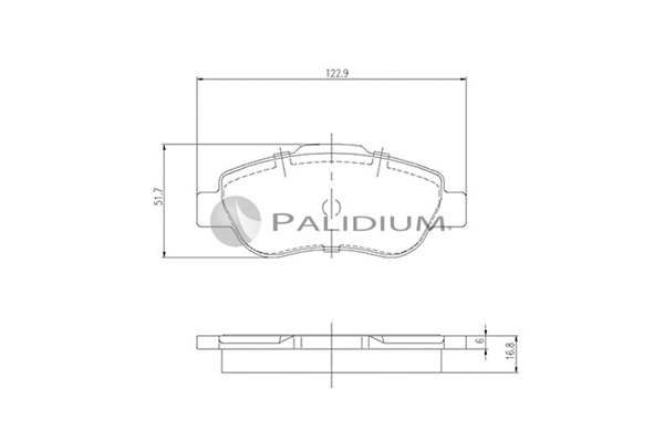 P1-1486 ASHUKI by Palidium Комплект тормозных колодок, дисковый тормоз (фото 1)