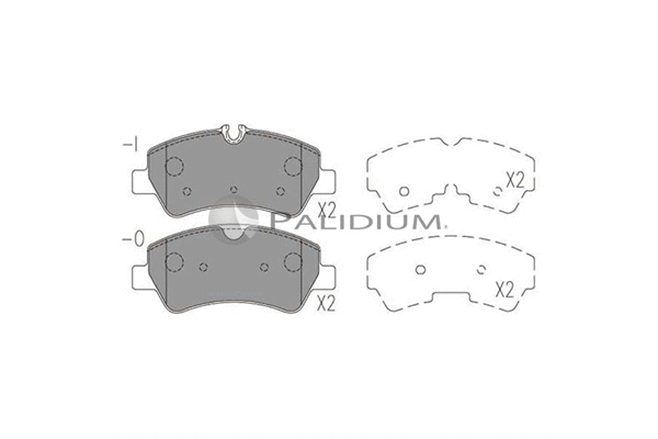P1-1522 ASHUKI by Palidium Комплект тормозных колодок, дисковый тормоз (фото 1)