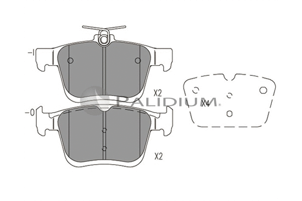 P1-1537 ASHUKI by Palidium Комплект тормозных колодок, дисковый тормоз (фото 1)