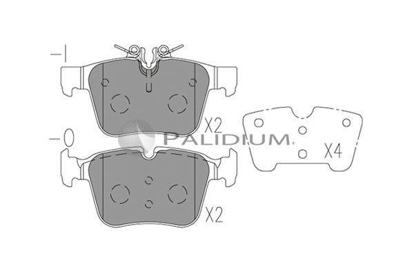 P1-1568 ASHUKI by Palidium Комплект тормозных колодок, дисковый тормоз (фото 1)