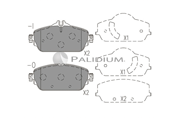 P1-1569 ASHUKI by Palidium Комплект тормозных колодок, дисковый тормоз (фото 1)