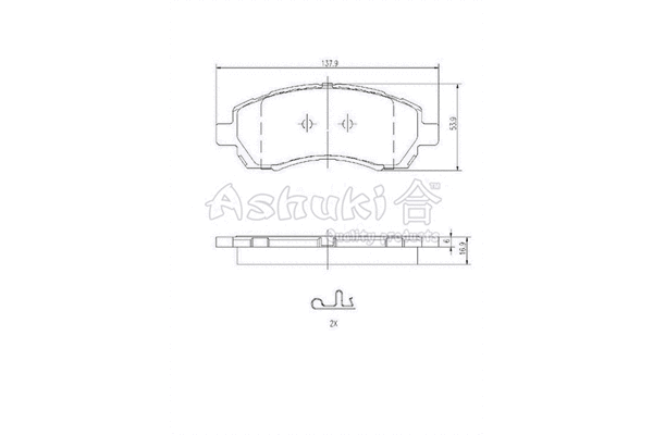 S011-25 ASHUKI by Palidium Комплект тормозных колодок, дисковый тормоз (фото 1)