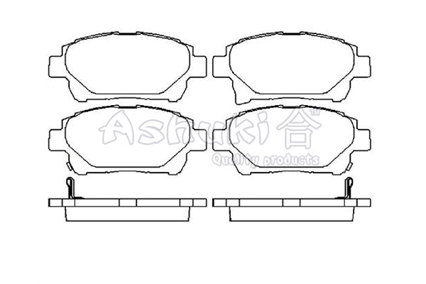 T113-10 ASHUKI by Palidium Комплект тормозных колодок, дисковый тормоз (фото 1)