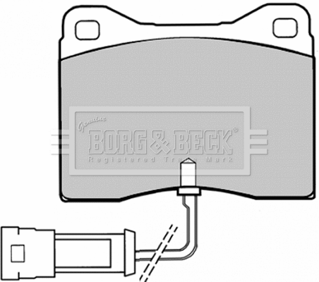 BBP1008 BORG & BECK Комплект тормозных колодок, дисковый тормоз (фото 1)