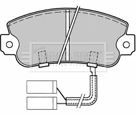 BBP1023 BORG & BECK Комплект тормозных колодок, дисковый тормоз (фото 1)