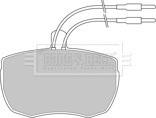 BBP1024 BORG & BECK Комплект тормозных колодок, дисковый тормоз (фото 1)