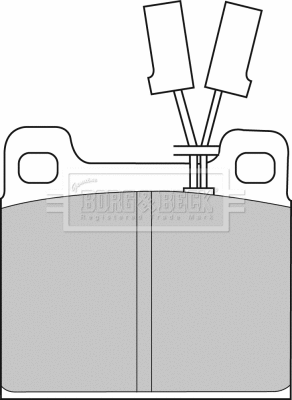 BBP1025 BORG & BECK Комплект тормозных колодок, дисковый тормоз (фото 1)