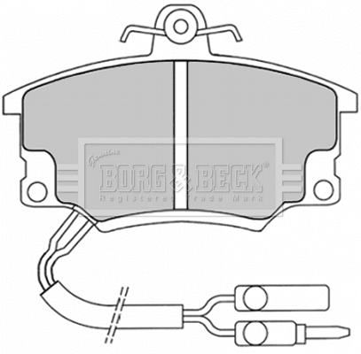 BBP1037 BORG & BECK Комплект тормозных колодок, дисковый тормоз (фото 1)