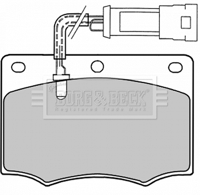 BBP1058 BORG & BECK Комплект тормозных колодок, дисковый тормоз (фото 1)