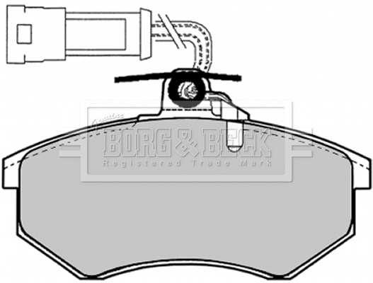BBP1066 BORG & BECK Комплект тормозных колодок, дисковый тормоз (фото 1)