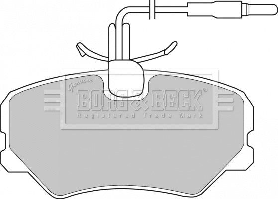 BBP1105 BORG & BECK Комплект тормозных колодок, дисковый тормоз (фото 1)