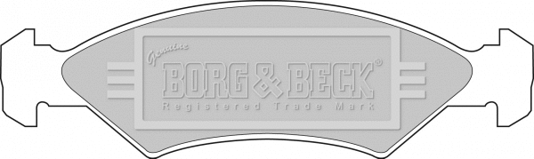 BBP1114 BORG & BECK Комплект тормозных колодок, дисковый тормоз (фото 1)