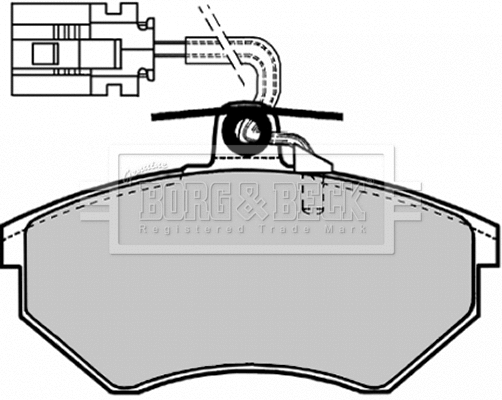 BBP1127 BORG & BECK Комплект тормозных колодок, дисковый тормоз (фото 1)