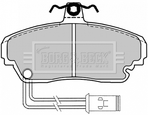 BBP1128 BORG & BECK Комплект тормозных колодок, дисковый тормоз (фото 1)