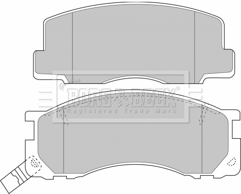BBP1131 BORG & BECK Комплект тормозных колодок, дисковый тормоз (фото 1)