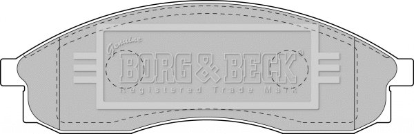 BBP1151 BORG & BECK Комплект тормозных колодок, дисковый тормоз (фото 1)