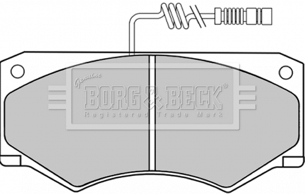 BBP1153 BORG & BECK Комплект тормозных колодок, дисковый тормоз (фото 1)