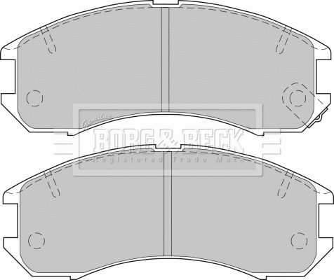 BBP1162 BORG & BECK Комплект тормозных колодок, дисковый тормоз (фото 1)