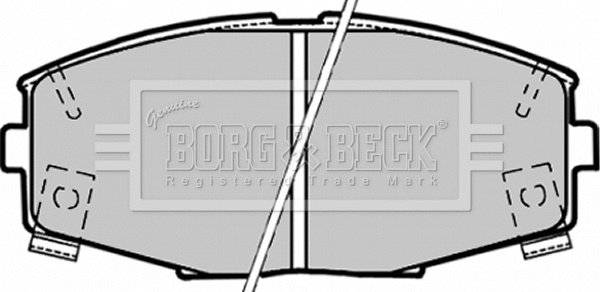 BBP1164 BORG & BECK Комплект тормозных колодок, дисковый тормоз (фото 1)