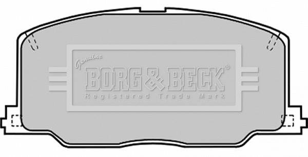 BBP1168 BORG & BECK Комплект тормозных колодок, дисковый тормоз (фото 1)