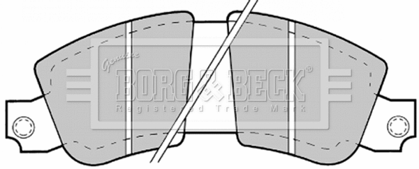 BBP1183 BORG & BECK Комплект тормозных колодок, дисковый тормоз (фото 1)