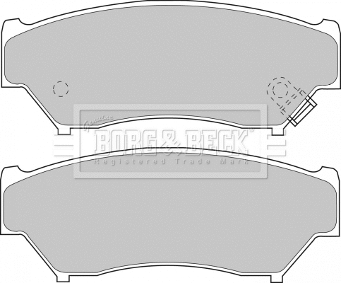 BBP1184 BORG & BECK Комплект тормозных колодок, дисковый тормоз (фото 1)