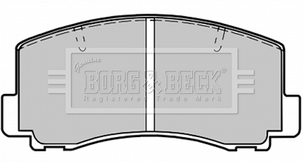 BBP1198 BORG & BECK Комплект тормозных колодок, дисковый тормоз (фото 1)