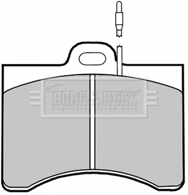 BBP1201 BORG & BECK Комплект тормозных колодок, дисковый тормоз (фото 1)