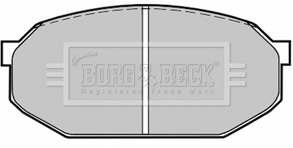 BBP1205 BORG & BECK Комплект тормозных колодок, дисковый тормоз (фото 1)