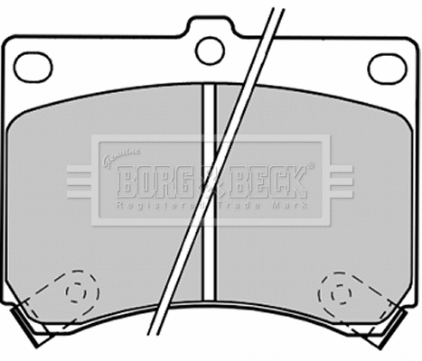 BBP1208 BORG & BECK Комплект тормозных колодок, дисковый тормоз (фото 1)