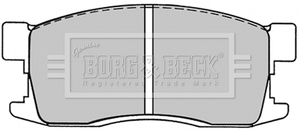 BBP1225 BORG & BECK Комплект тормозных колодок, дисковый тормоз (фото 1)