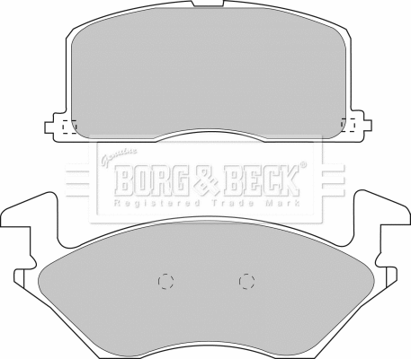 BBP1234 BORG & BECK Комплект тормозных колодок, дисковый тормоз (фото 1)