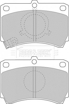 BBP1269 BORG & BECK Комплект тормозных колодок, дисковый тормоз (фото 1)